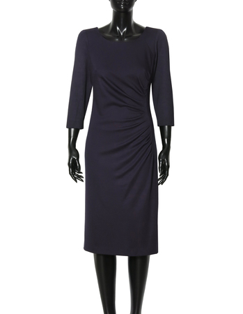 Sukienka z drapowaniem z boku- czarna (6)