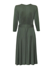 Kopertowa sukienka z modalu w kolorze zielonym (2)